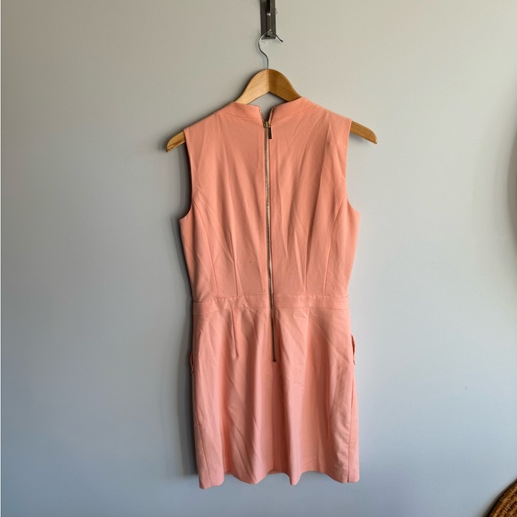 Marciano Guess Eliana Shift Button Salmon Pink Sleeveless Suit Dress - Picture 9 of 9